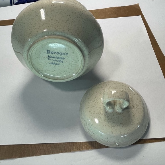 Vtg Hearthside Classics Stoneware Lidded Sugar Bowl Made in Japan - Picture 9 of 13